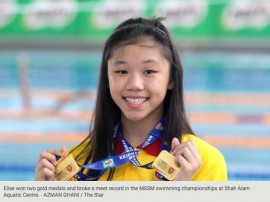 A perfect debut for Elise at MSSM swim meet